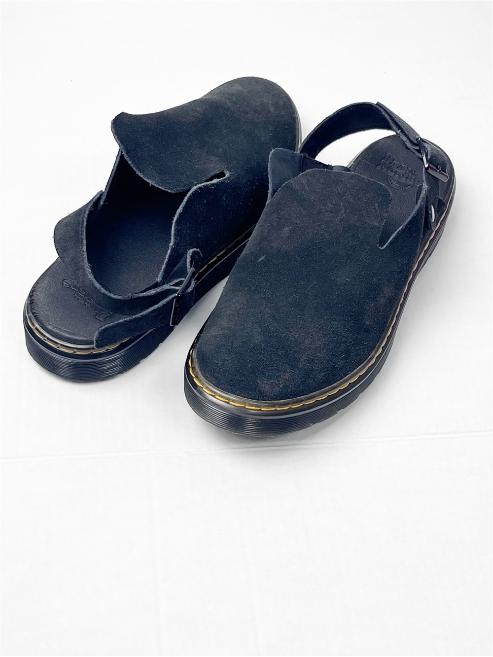 DR. MARTENS Carlson Black Leather Adjustable Straps Sandals Women’s Size 12 Boho